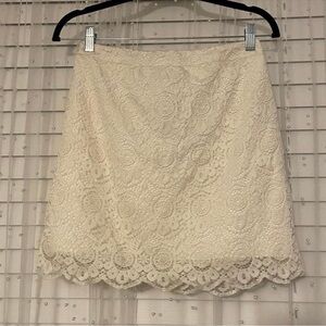 Cream Lace Skirt